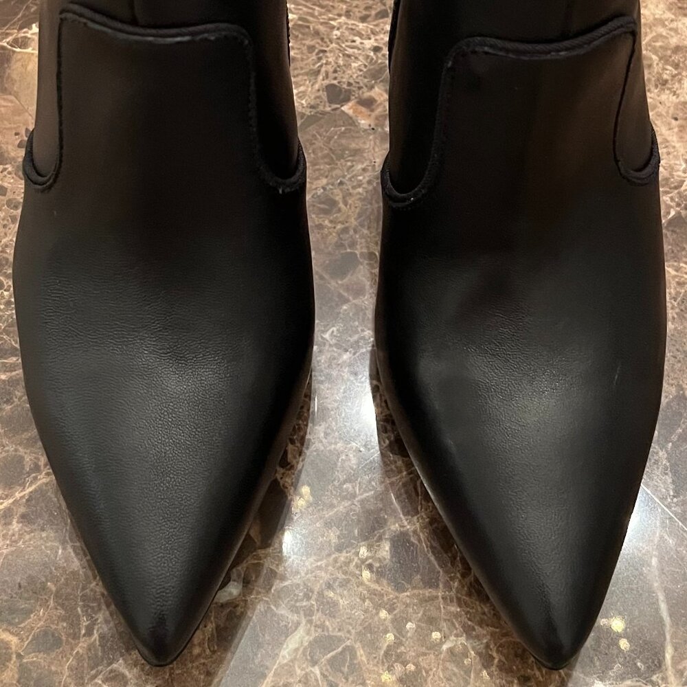 Michael Michael Kors Blaine Black Leather Booties Size 6 - Picture 14 of 16